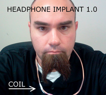 Rich Lee har uppfunnit hörlurar - inbyggda i huvudet.